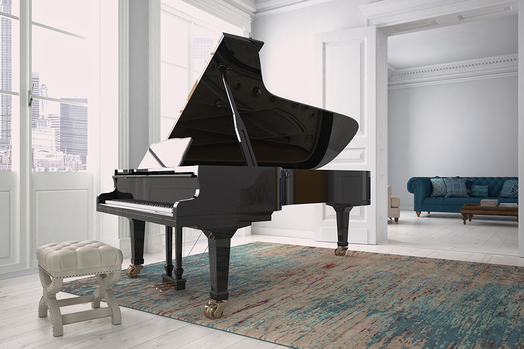 Piano in home to illustrate How to Move a Piano Without Professional Movers