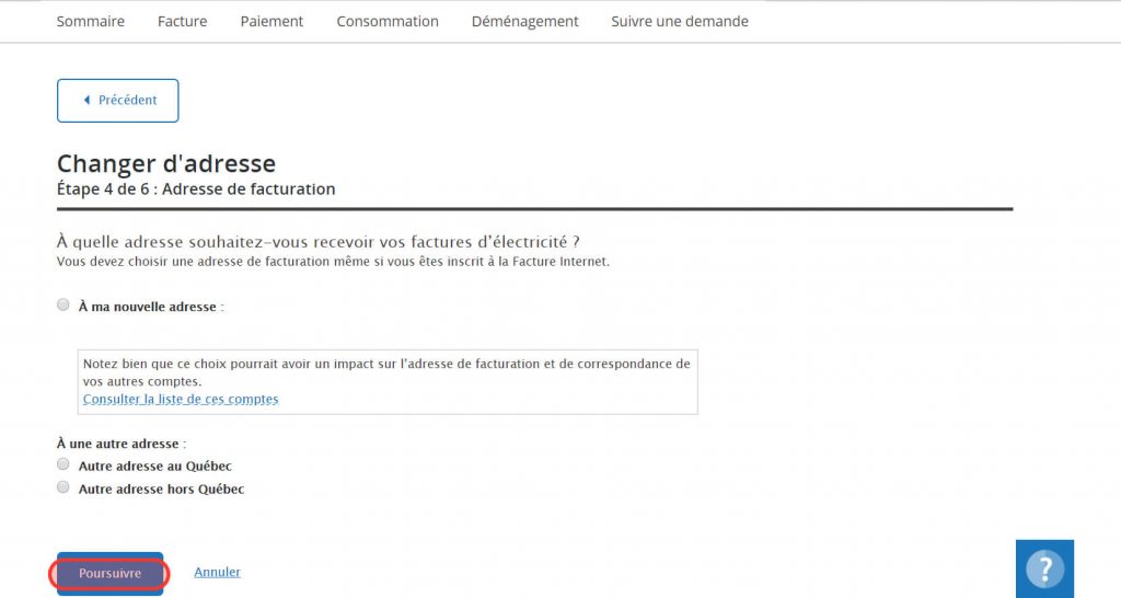 Comment faire mon changement d’adresse avec HydroQuébec lors d'un