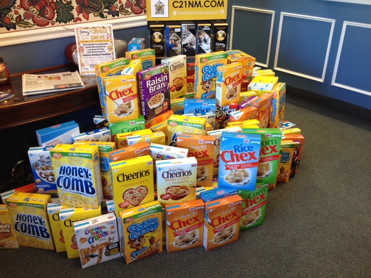 Cereal Drive for So. MD Food Bank Worldwide Moving Systems
