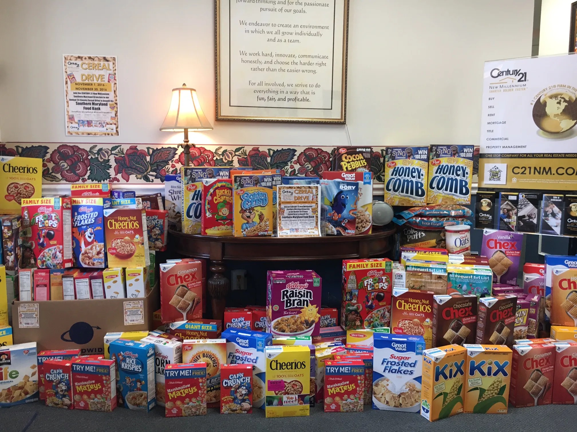 So MD Food Bank Cereal Drive Success! Worldwide Moving Systems