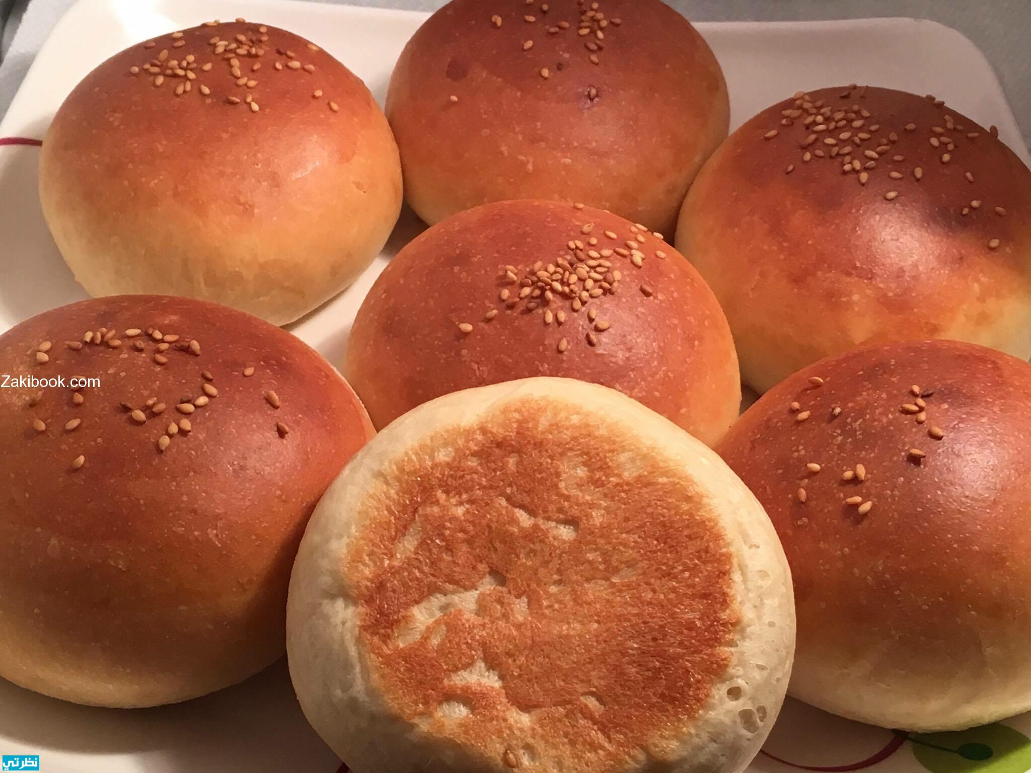 خبز البرغر المنزلي