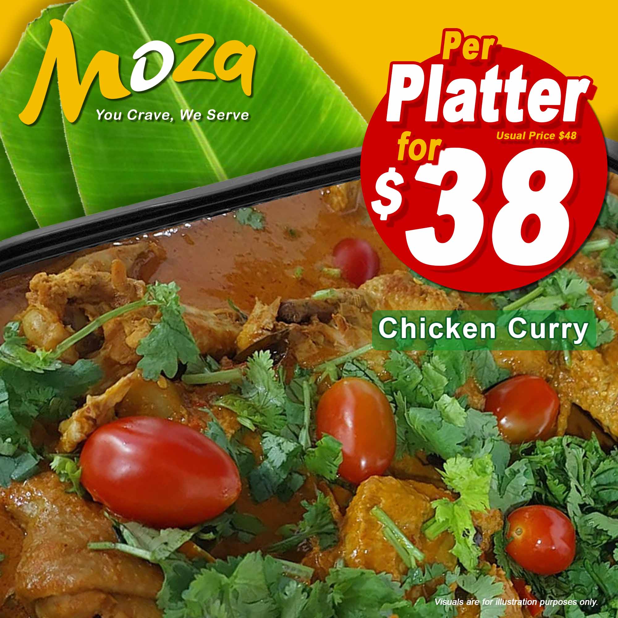 Chicken Curry (Platter) – MOZA CRAVE