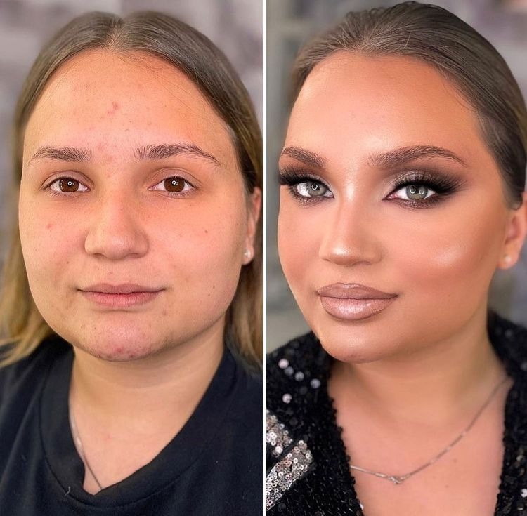 “Changed beyond recognition!” Thanks to the professional makeup artist