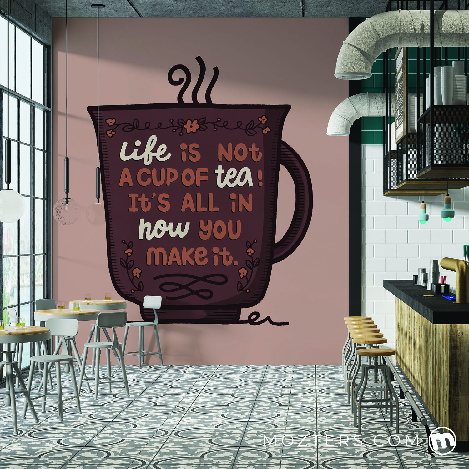 Coffee Shop Wall Decal Mozters