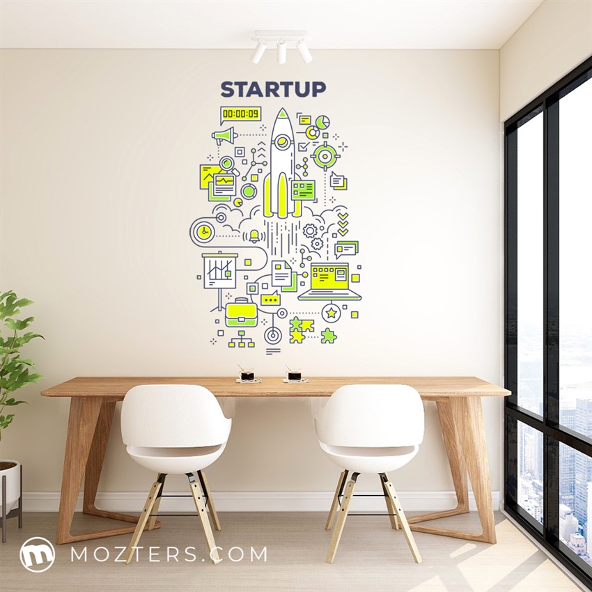 Startup Business Wall Decal Mozters