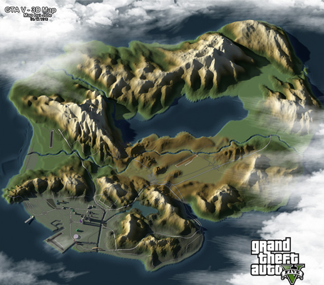Grand Theft Auto V Fans Piece Together Los Santos Map
