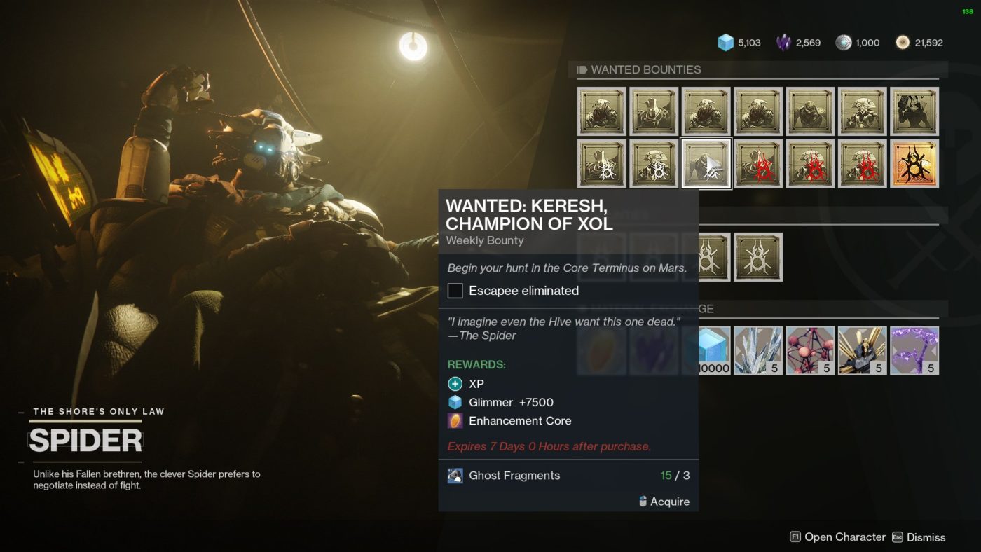 New Destiny 2 Daily Reset and Spider Vendor Exchange February 22 MP1st
