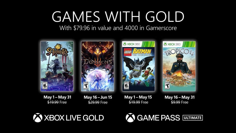 Xbox Games With Gold May 2021 Lineup Announced MP1st