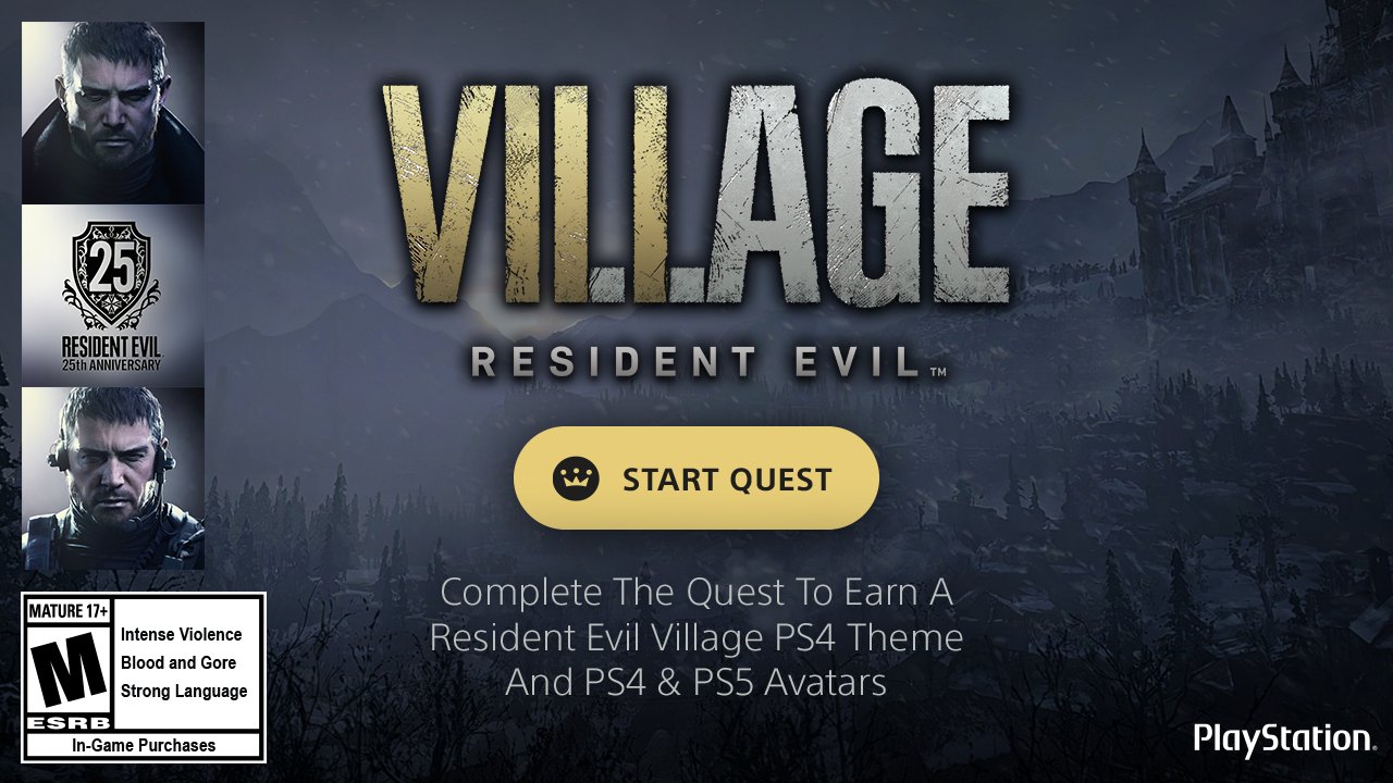 Free Resident Evil Village PS5 and PS4 Avatars( and PS4