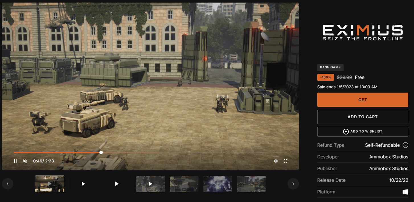 Dishonored and Eximius Free on the Epic Games Store for 24 Hours; First