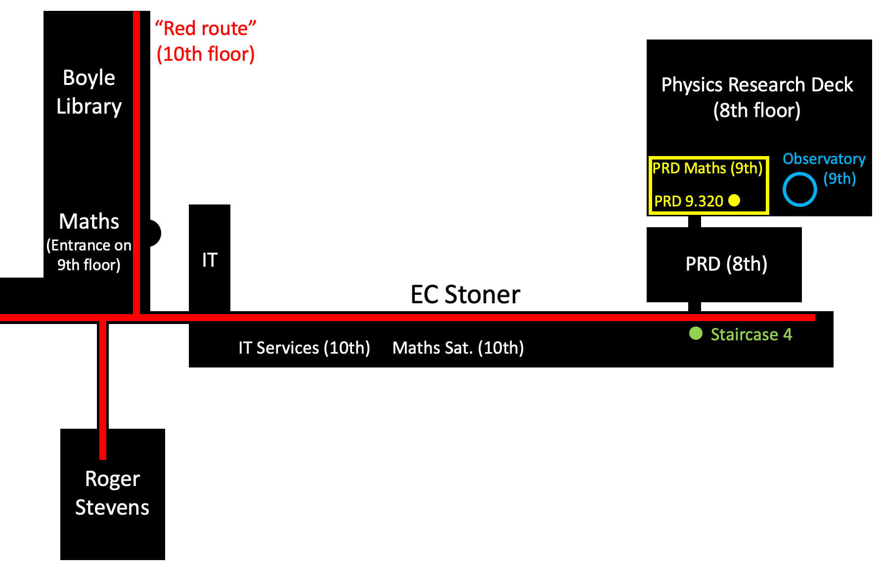 Directions to my office Matthew Aldridge