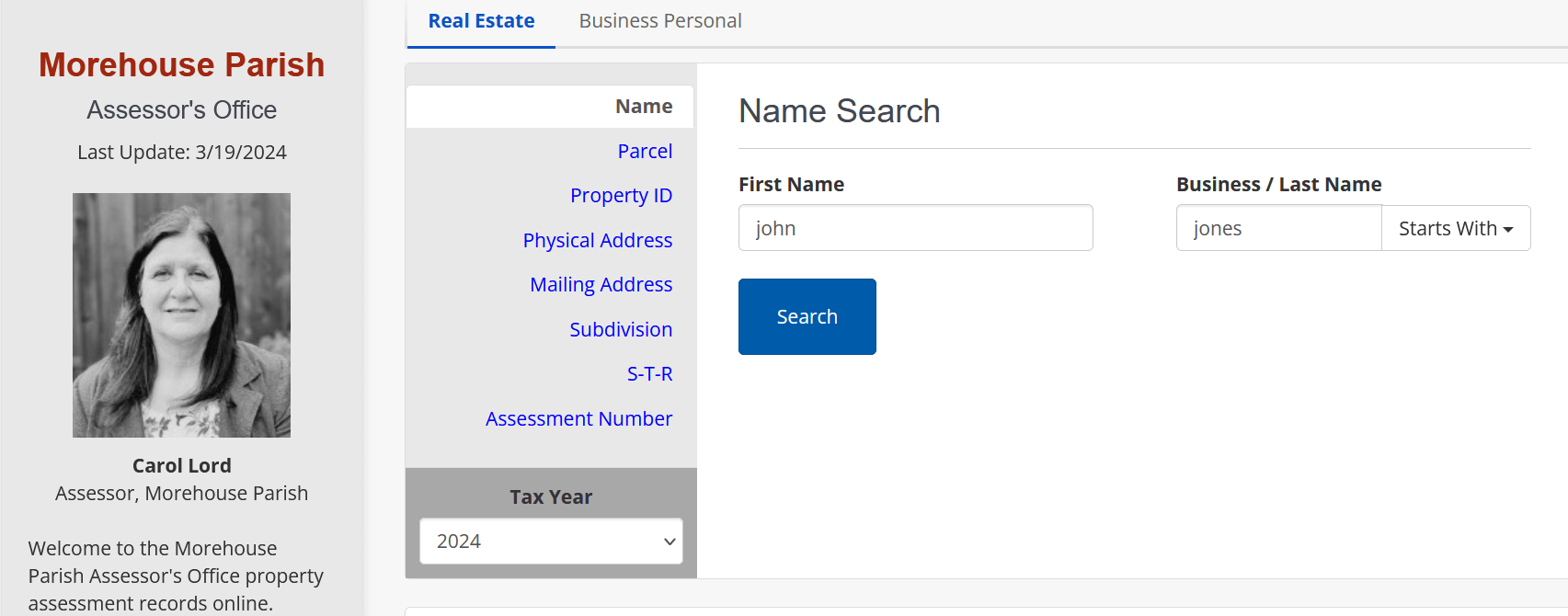 Home Page Morehouse Parish Assessor's Office