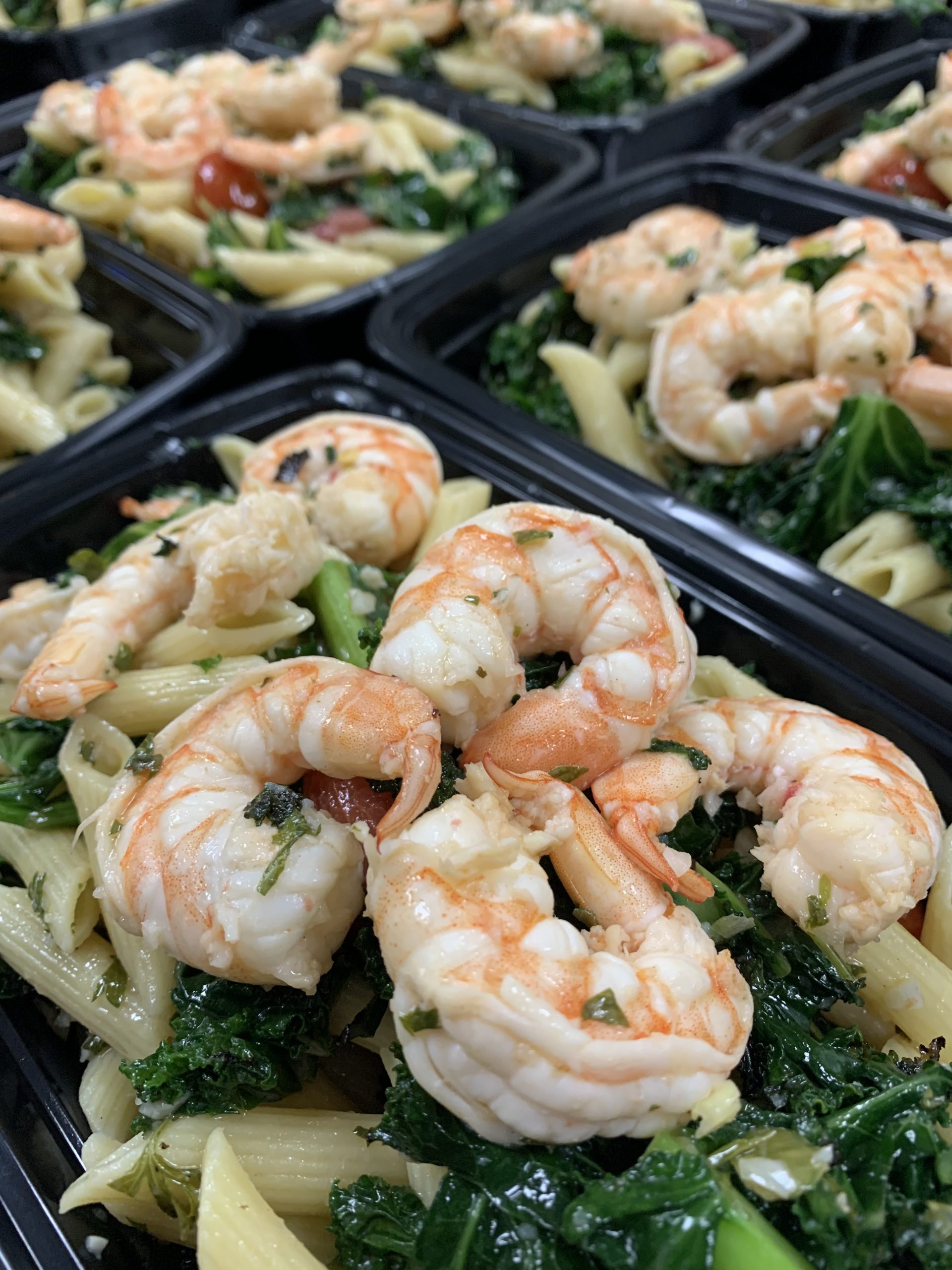 Shrimp and Kale Pasta Meal Prep Chef