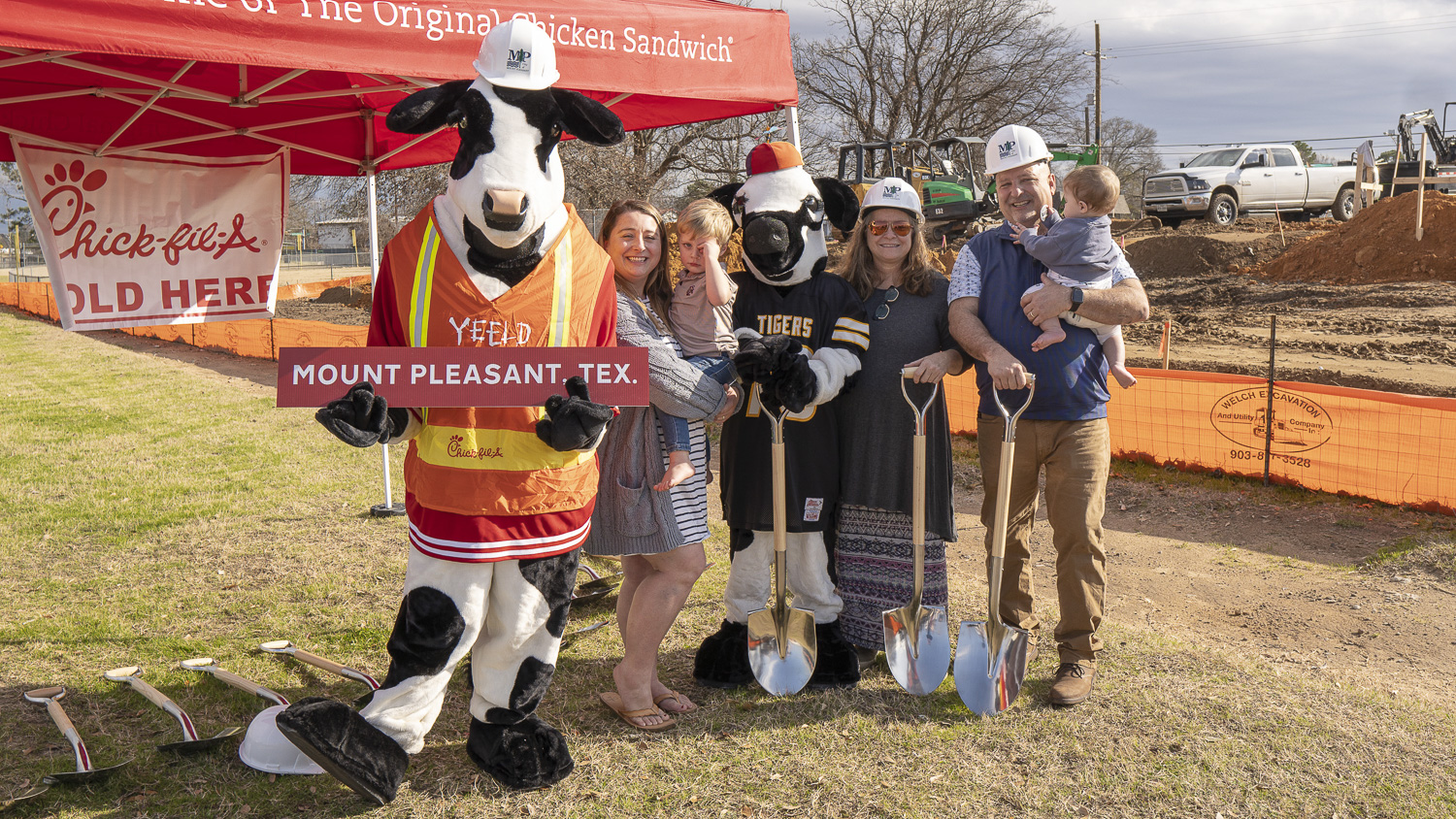 CITY HOSTS GROUNDBREAKING CELEBRATION FOR CHICKFILA Mount Pleasant TX