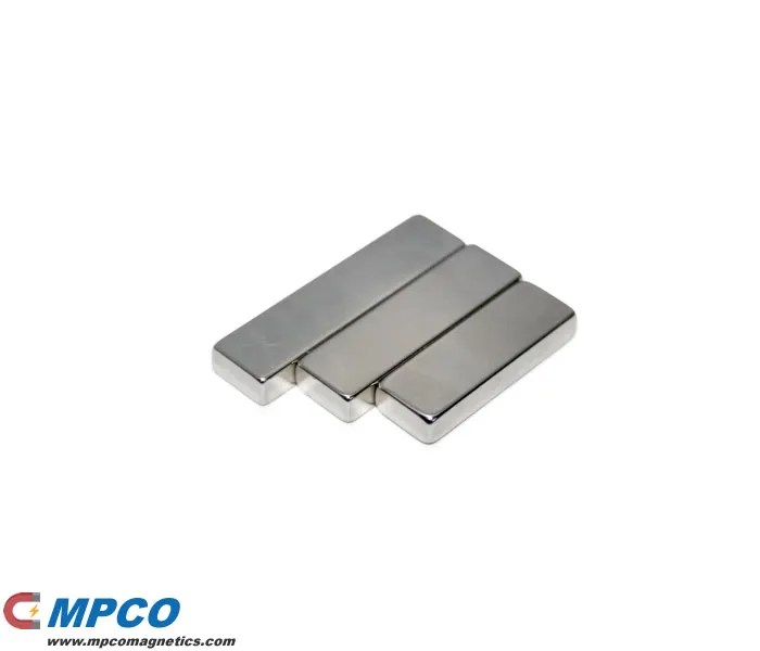 40 x 10 x 5mm Neodymium Rectangular N42 Ni MPCO