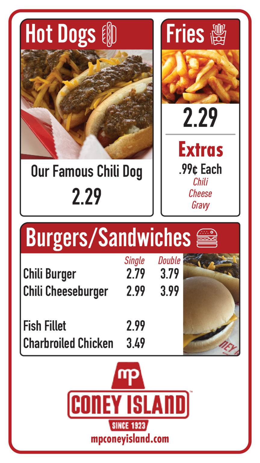 Menus MP Coney Island