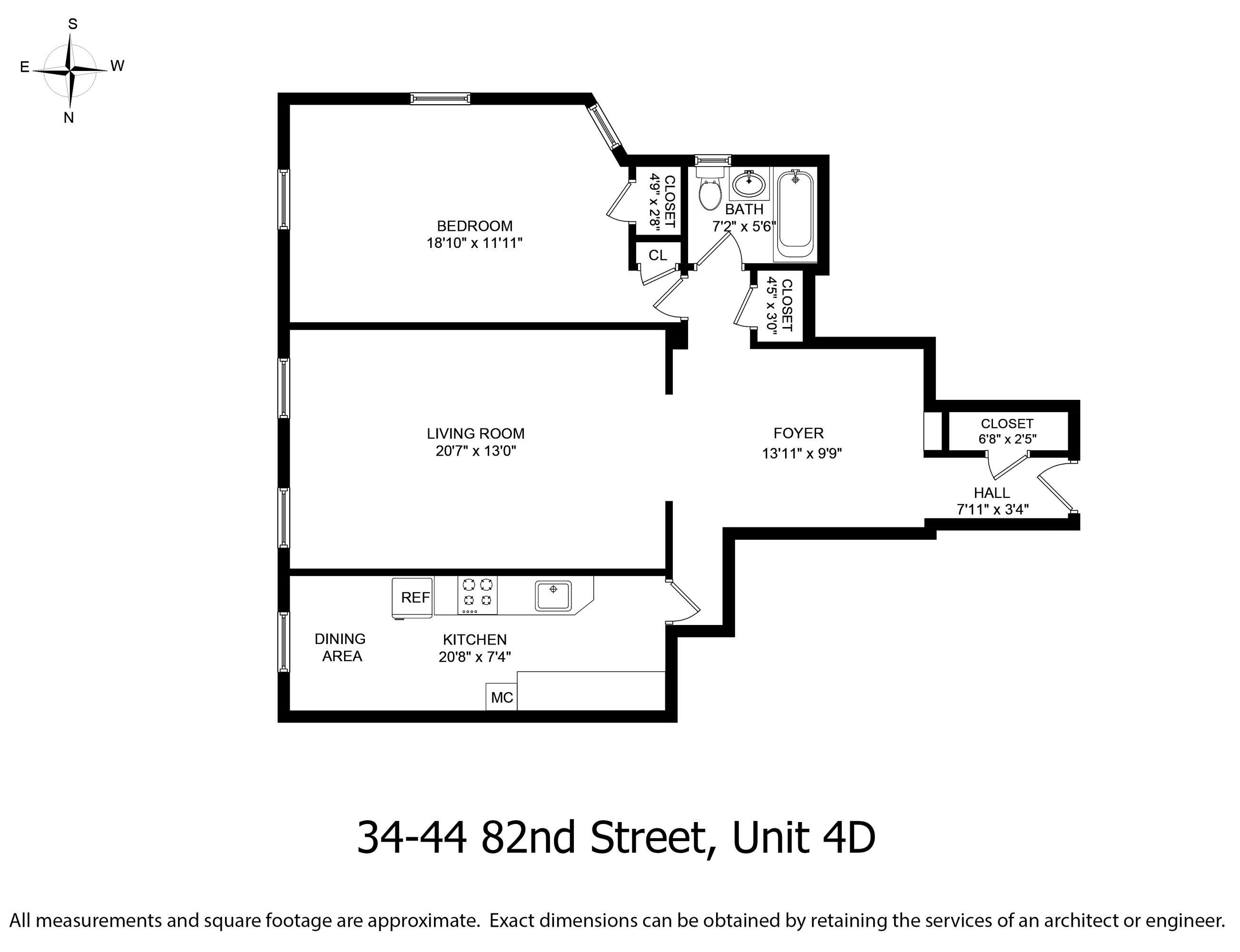 A Prized Find! An Extraordinarily Spacious One Bedroom Condo in the