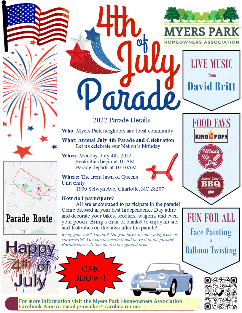 4th of July Parade 2022 Myers Park Homeowners Association