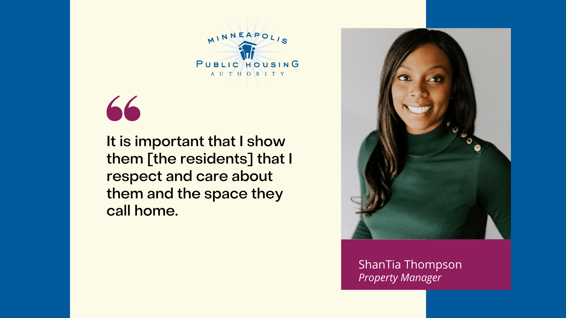 Employee Highlight ShanTia Thompson Minneapolis Public Housing