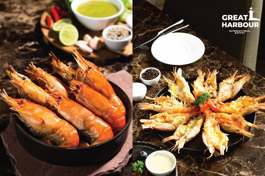 บุฟเฟต์นานาชาติอร่อยดับร้อนที่ "Great Harbour" กับโปรพิเศษเมื่อมา 2 คน