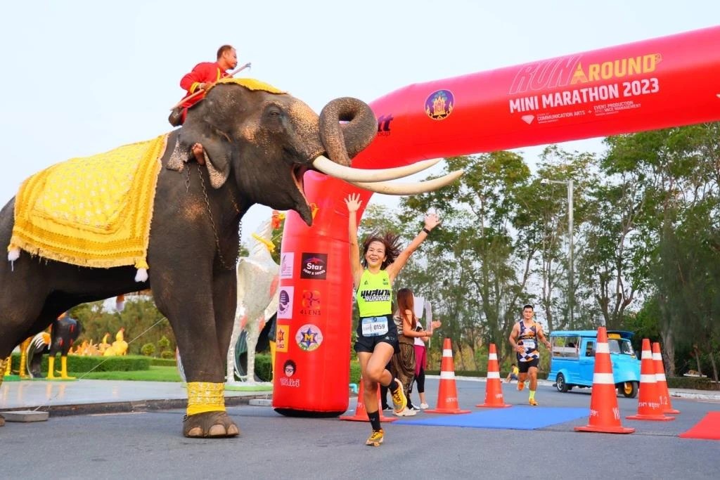 "Run Around Mini Marathon 2023" ปิดฉากอย่างยิ่งใหญ่ งานวิ่งที่มีช้างมา