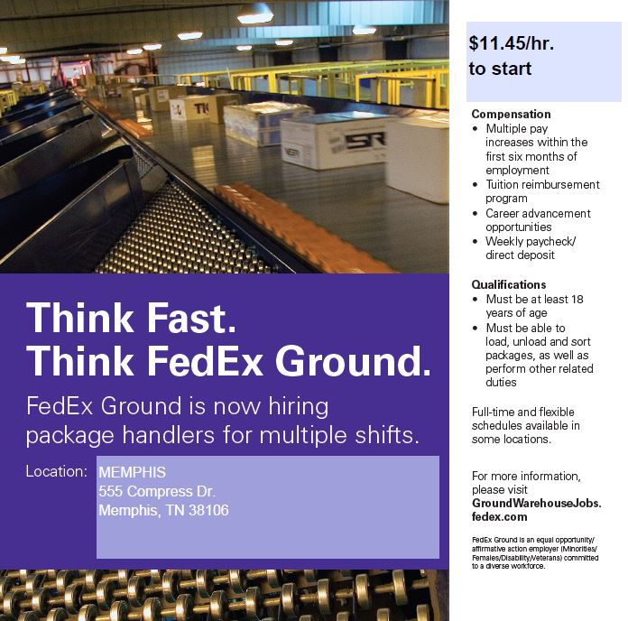 FedEx Ground Hiring Package Handlers for Multiple Shifts Job & Career