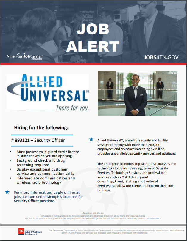 Allied Universal Job Alert Job & Career News