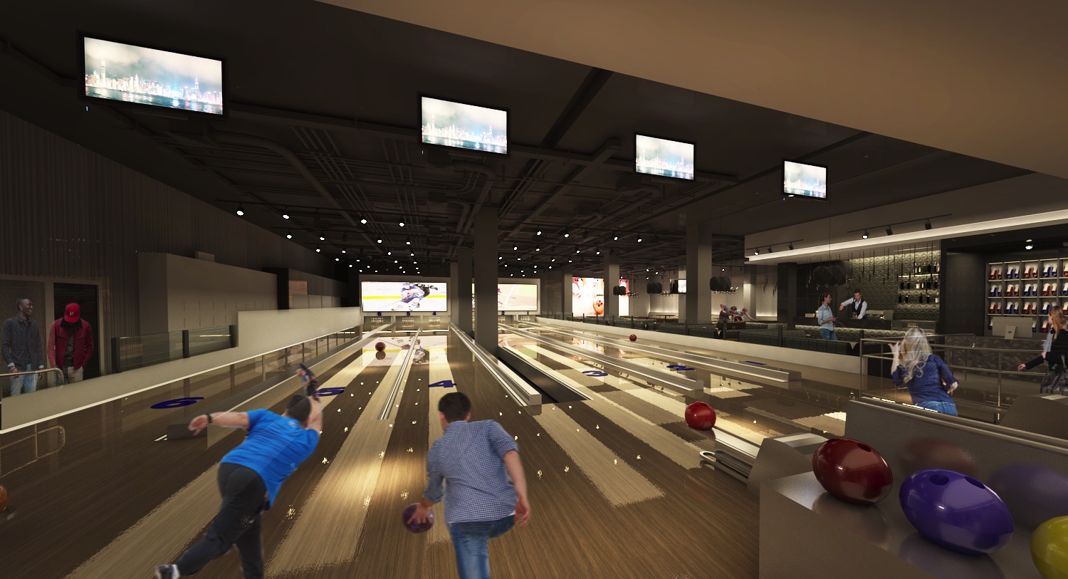 King Pins Bowling Alley M+ Architecture