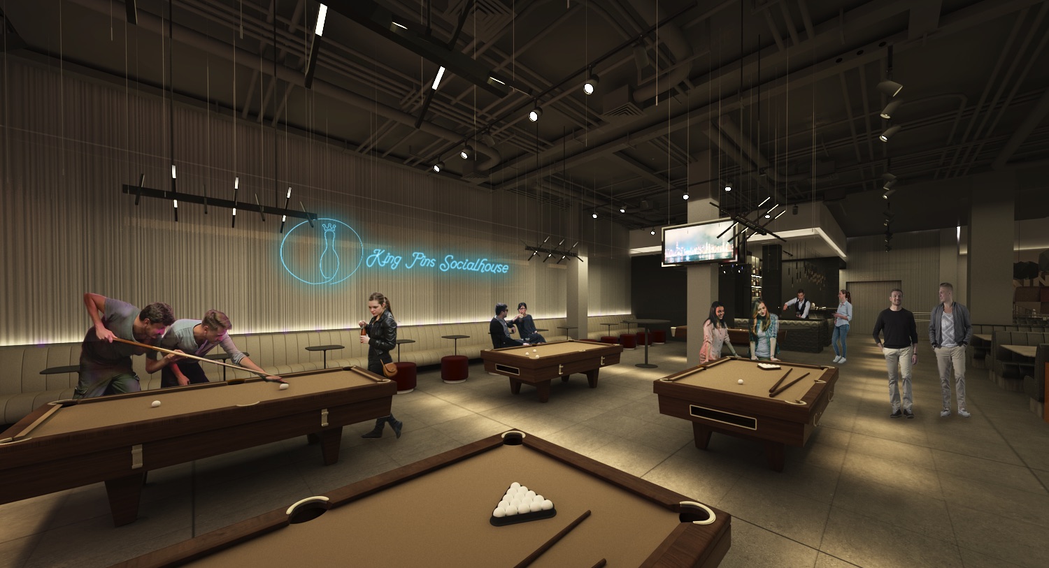 King Pins Bowling Alley M+ Architecture