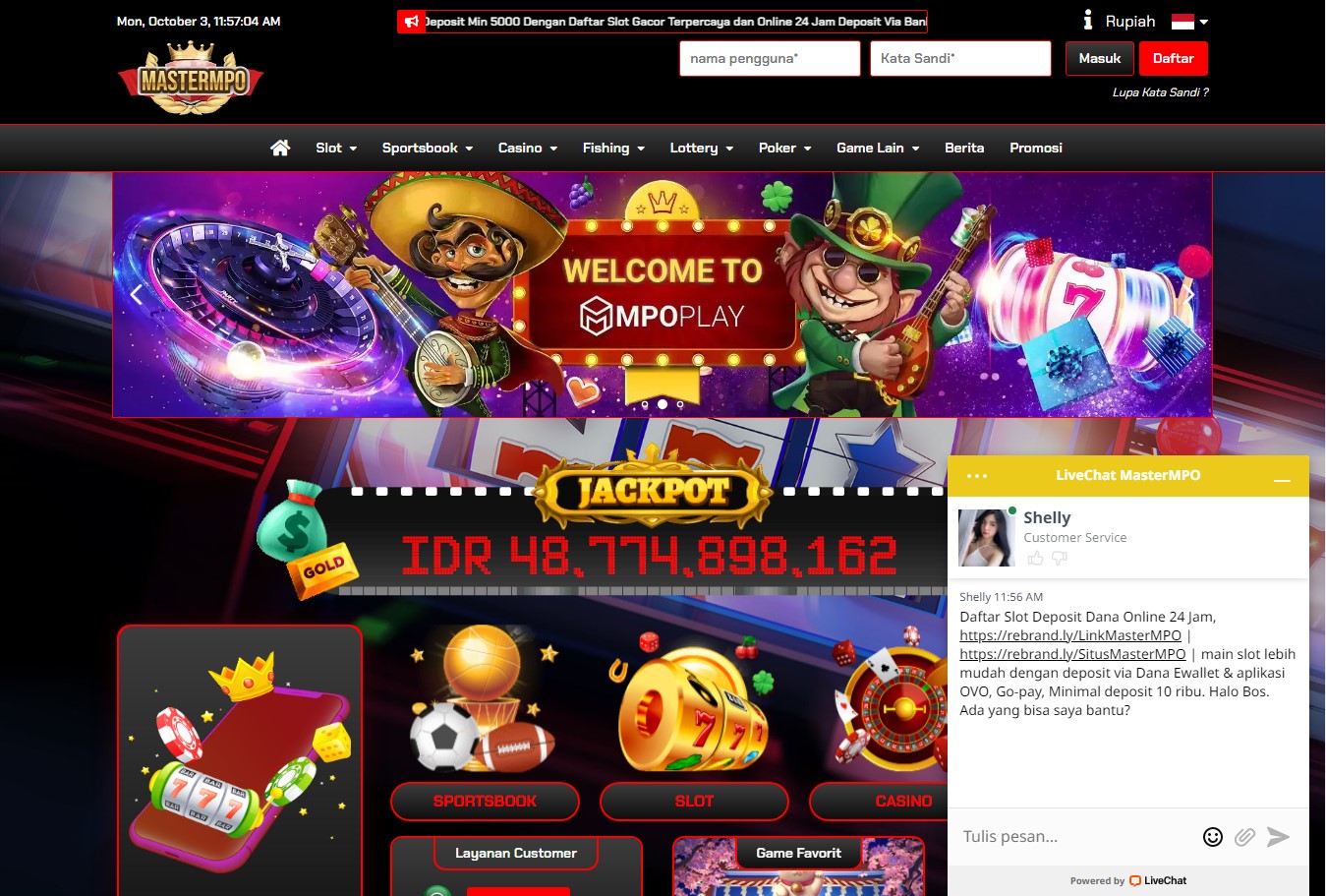 Link MPO Mister Slot Online Deposit 5000 Terbaru 2022