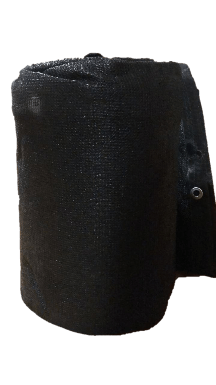 Malla Sombra 90 Raschel 6x4 mts Color Negro Reforzada MPQ