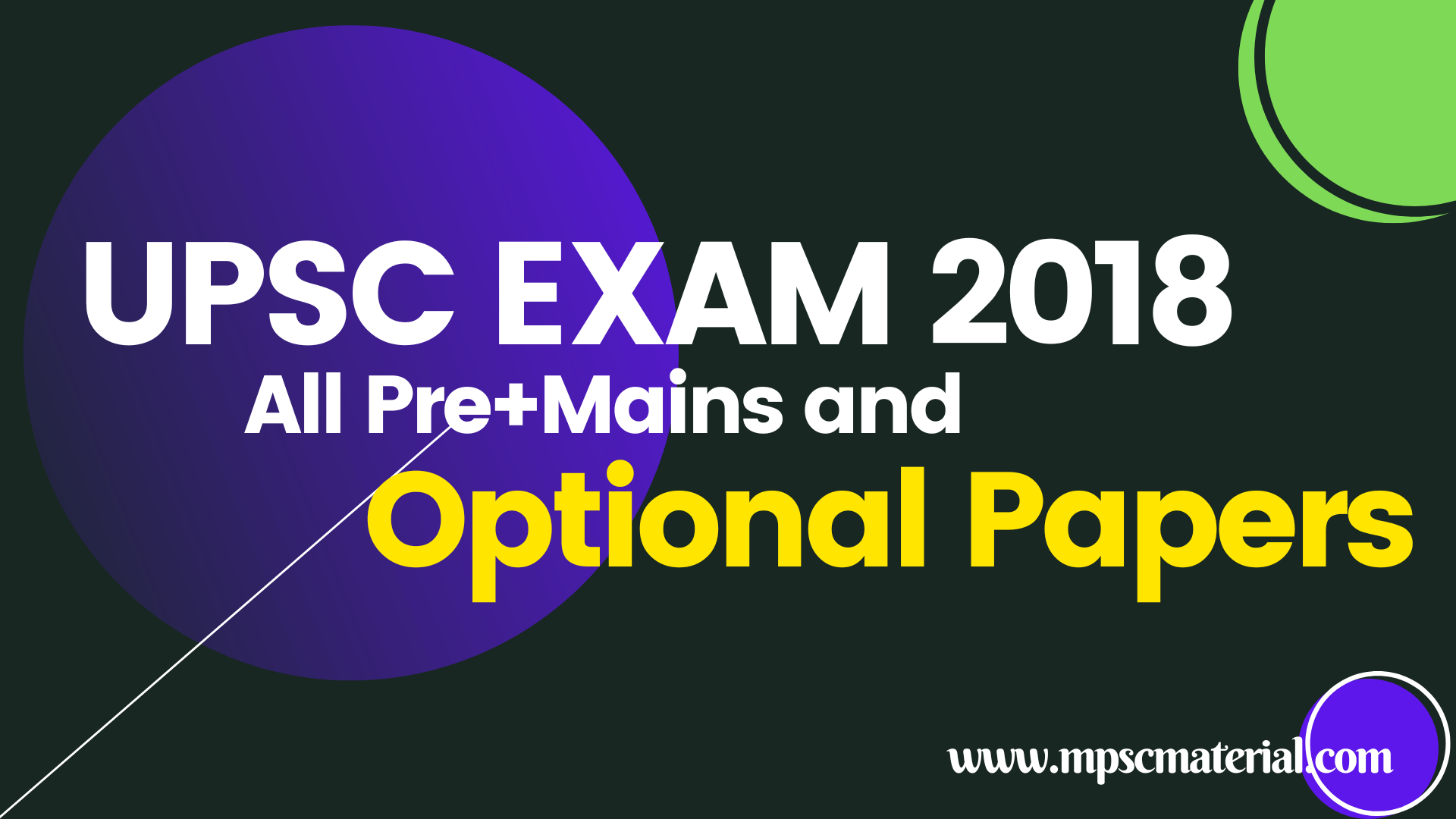 UPSC Exam 2018 Questions Papers With Keys MPSC Material