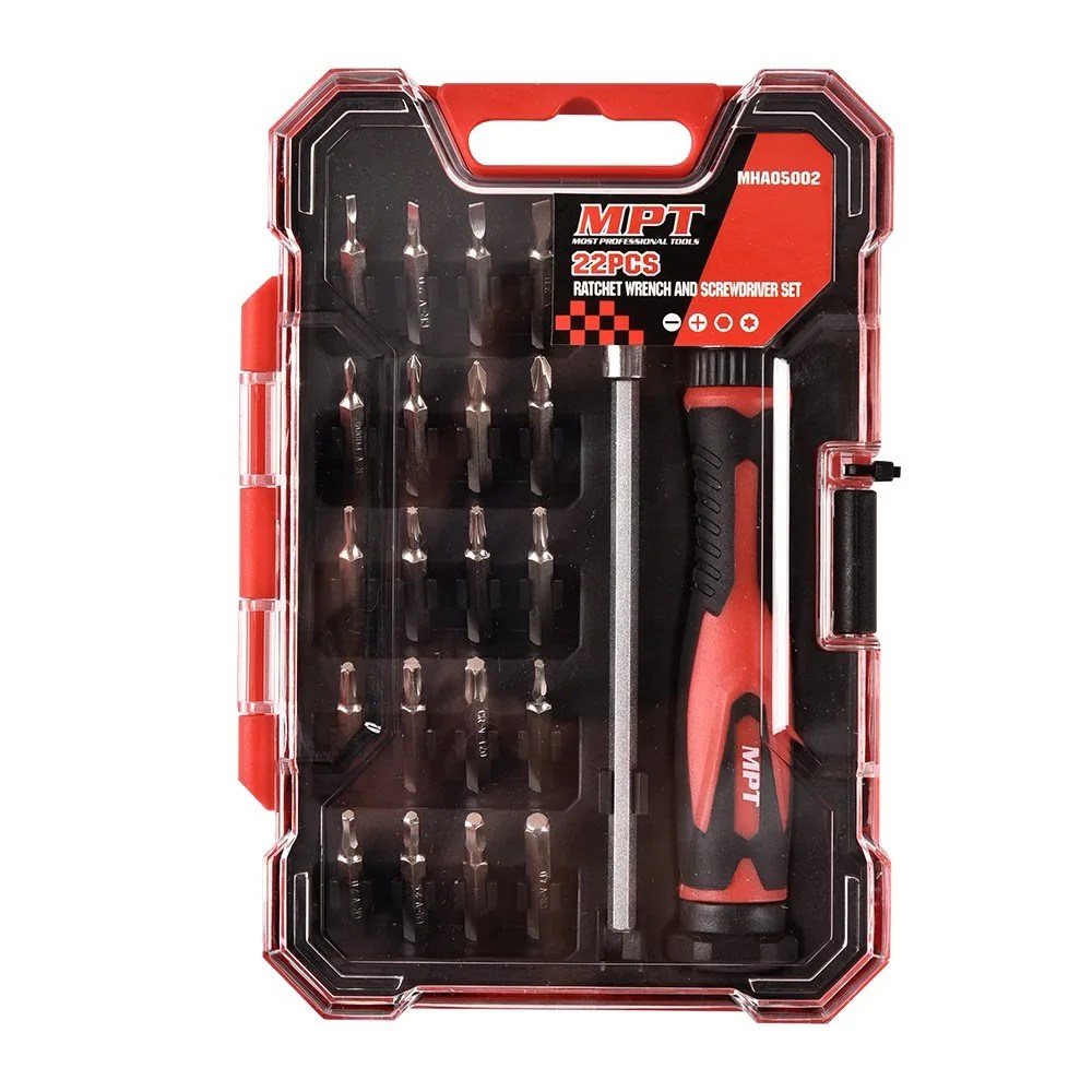 22PCS RATCHET WRENCH AND SCREWDRIVER SET MPT TOOLS Official Site