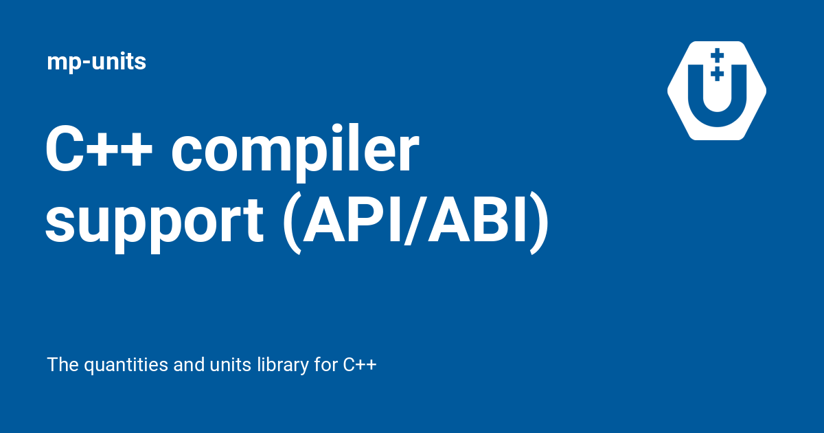 C++ compiler support (API/ABI) mpunits