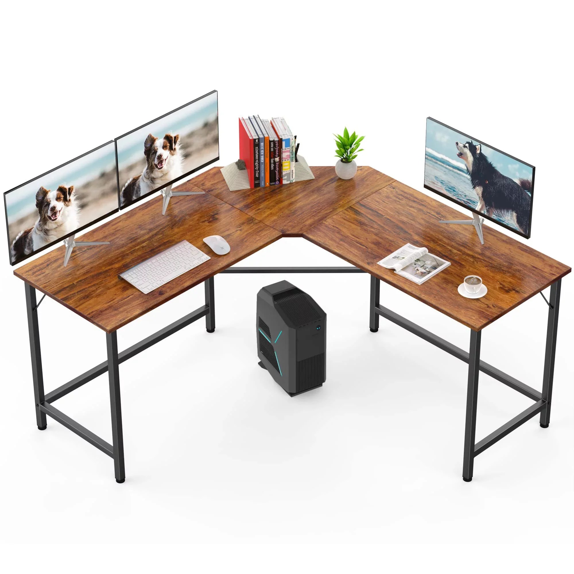 Mr IRONSTONE LShaped Desk 59" Computer Corner Desk, Home Gaming Desk,