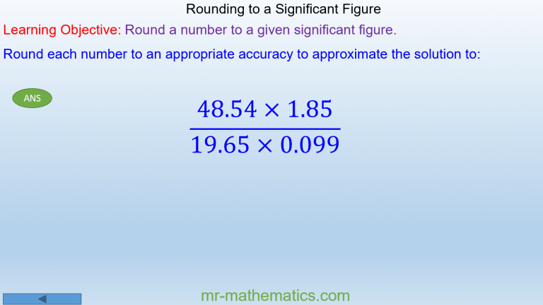 Rounding to a significant figure