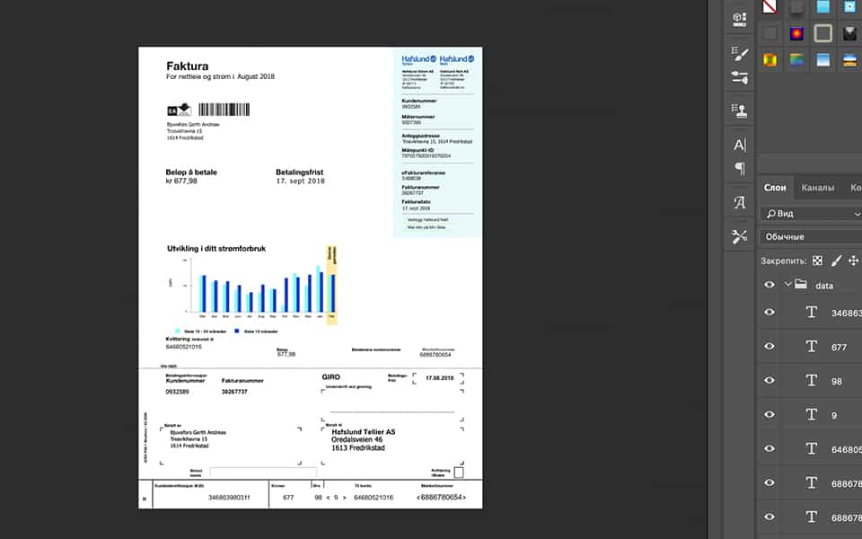 Norway Utility Bill Psd Template Norway Proof Of Address Psd Template