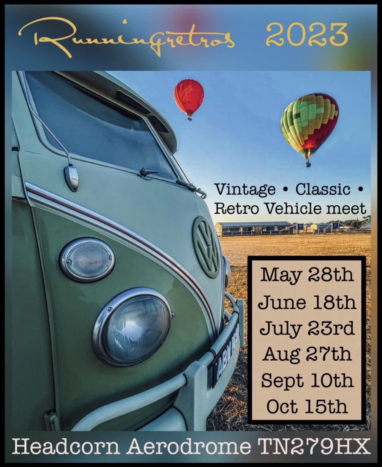 Running Retros meet, Headcorn Aerodrome, Kent MR2 Drivers Club