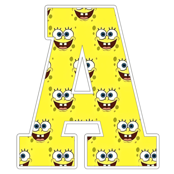 Spongebob Alphabet Letters png MR ALPHABETS