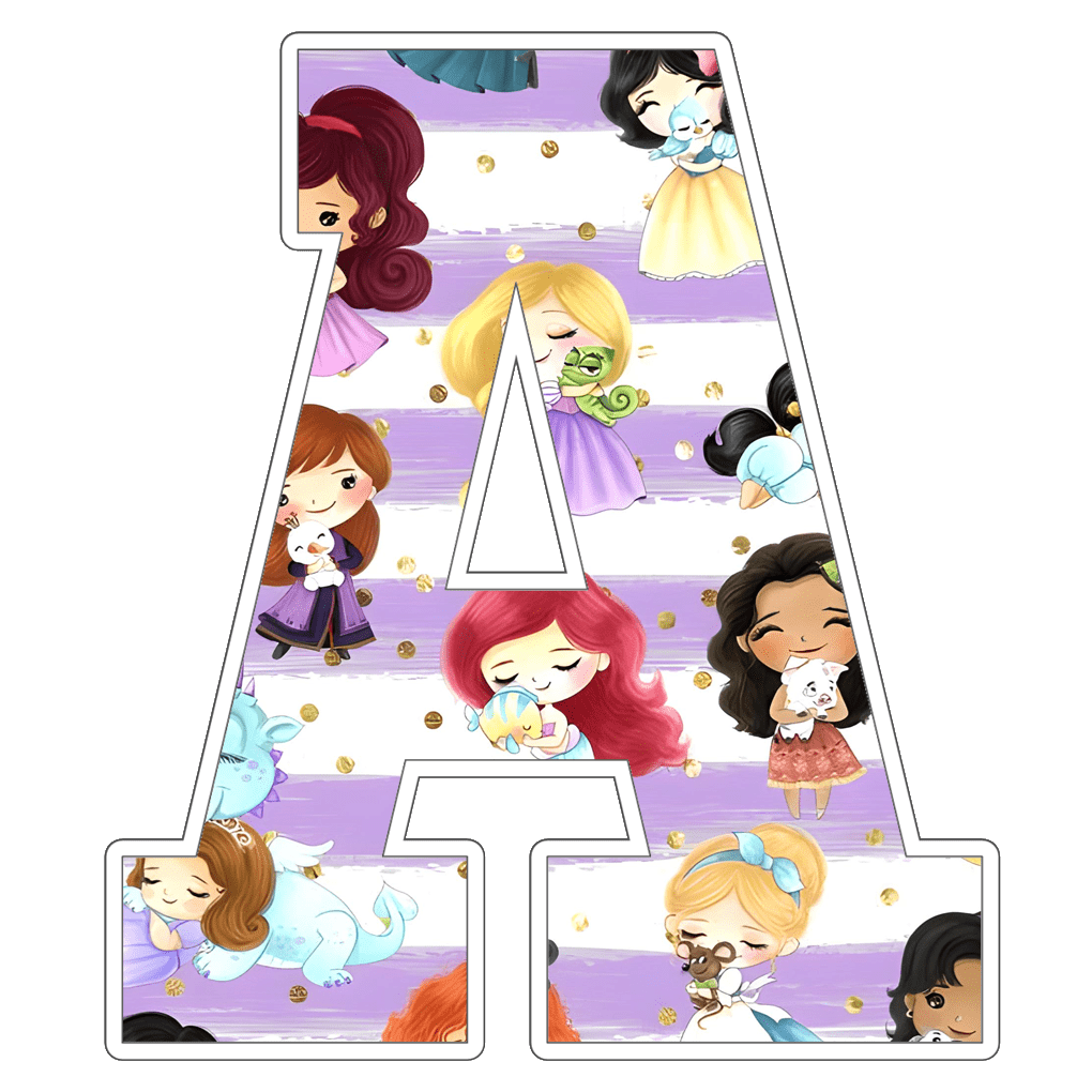 Little Princess Alphabet Letters png MR ALPHABETS
