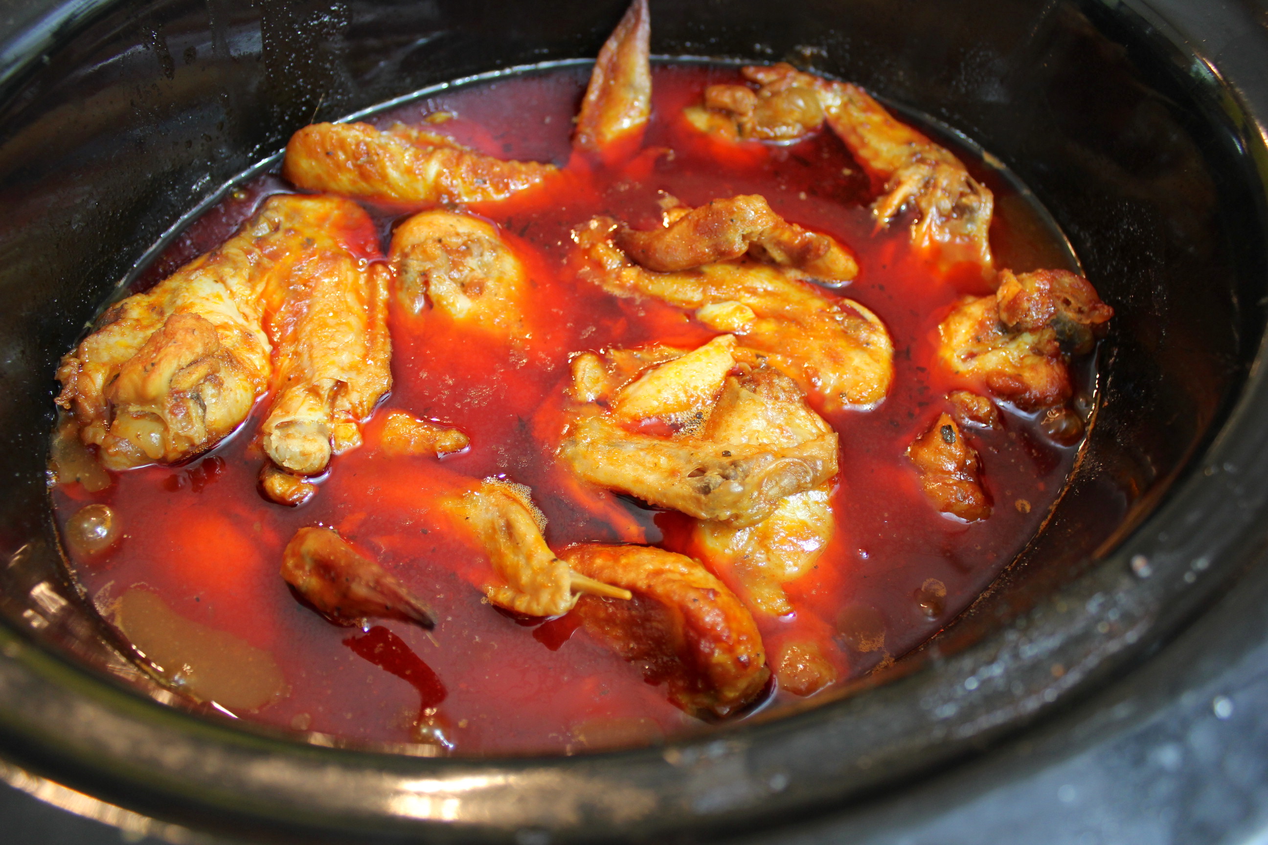 Crockpot BBQ Buffalo Chicken Wings Recipe Mr. B Cooks
