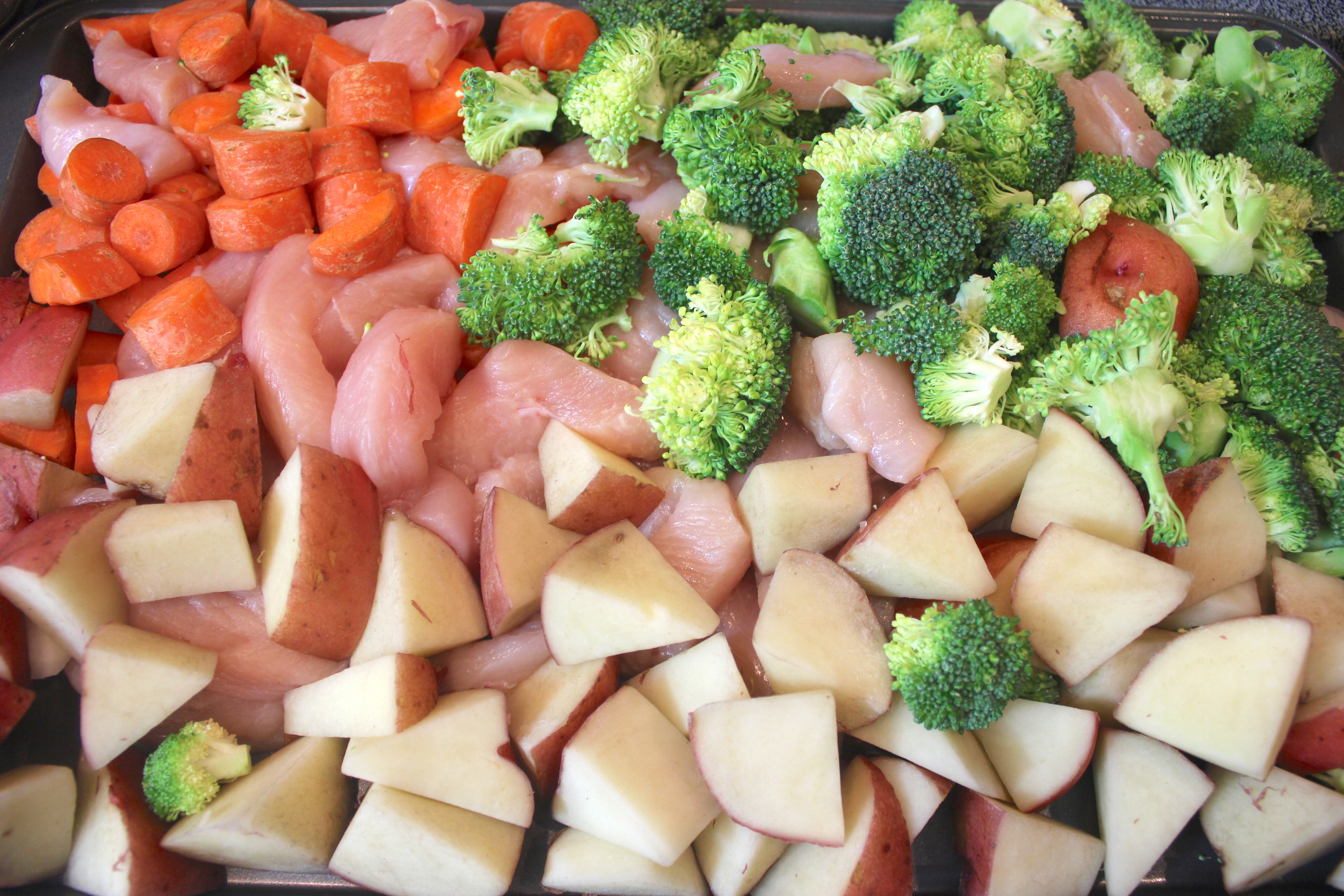 Oven Baked Chicken With Potatoes and Vegetables Mr. B Cooks