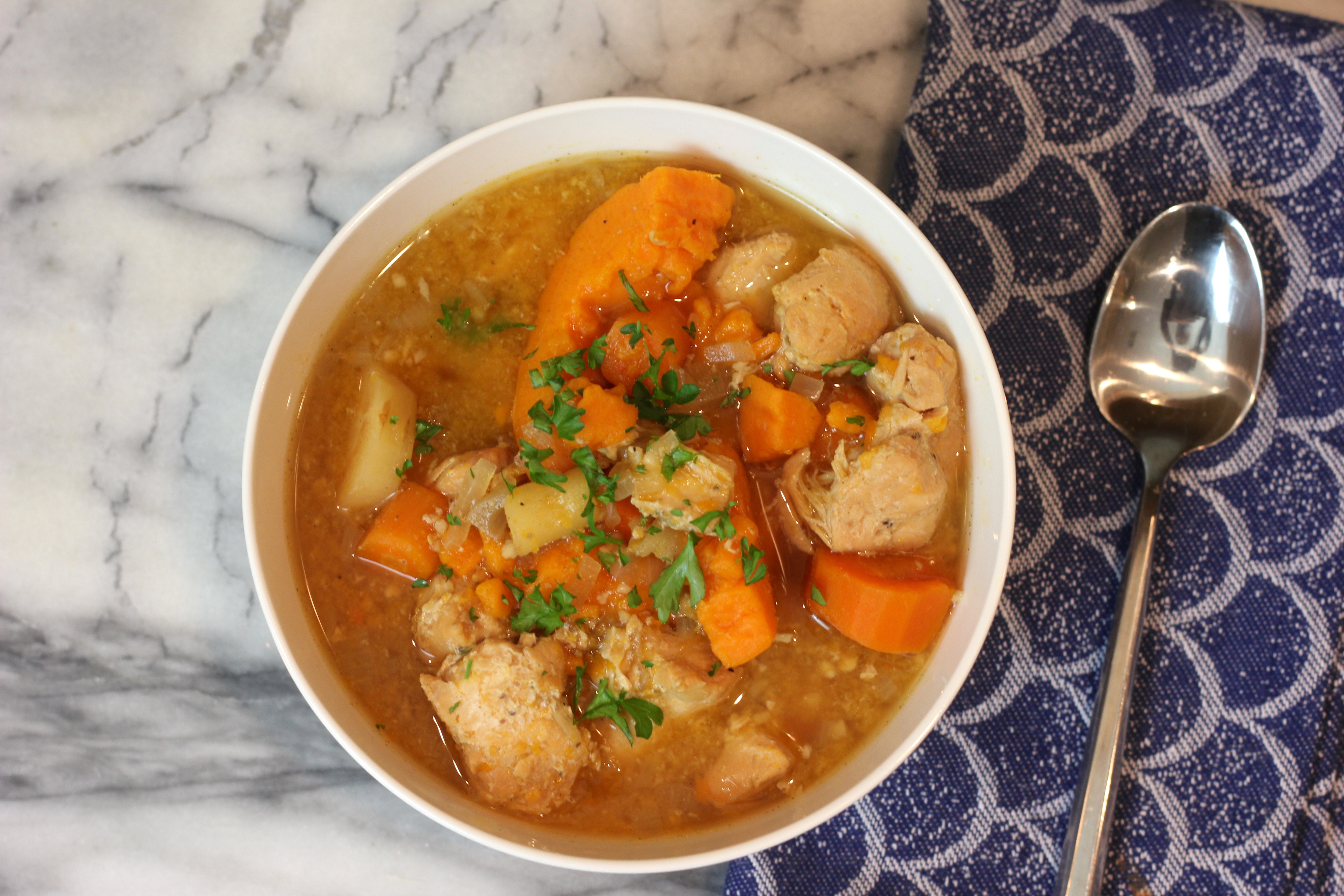 Slow Cooker Chicken and Sweet Potato Stew Mr. B Cooks