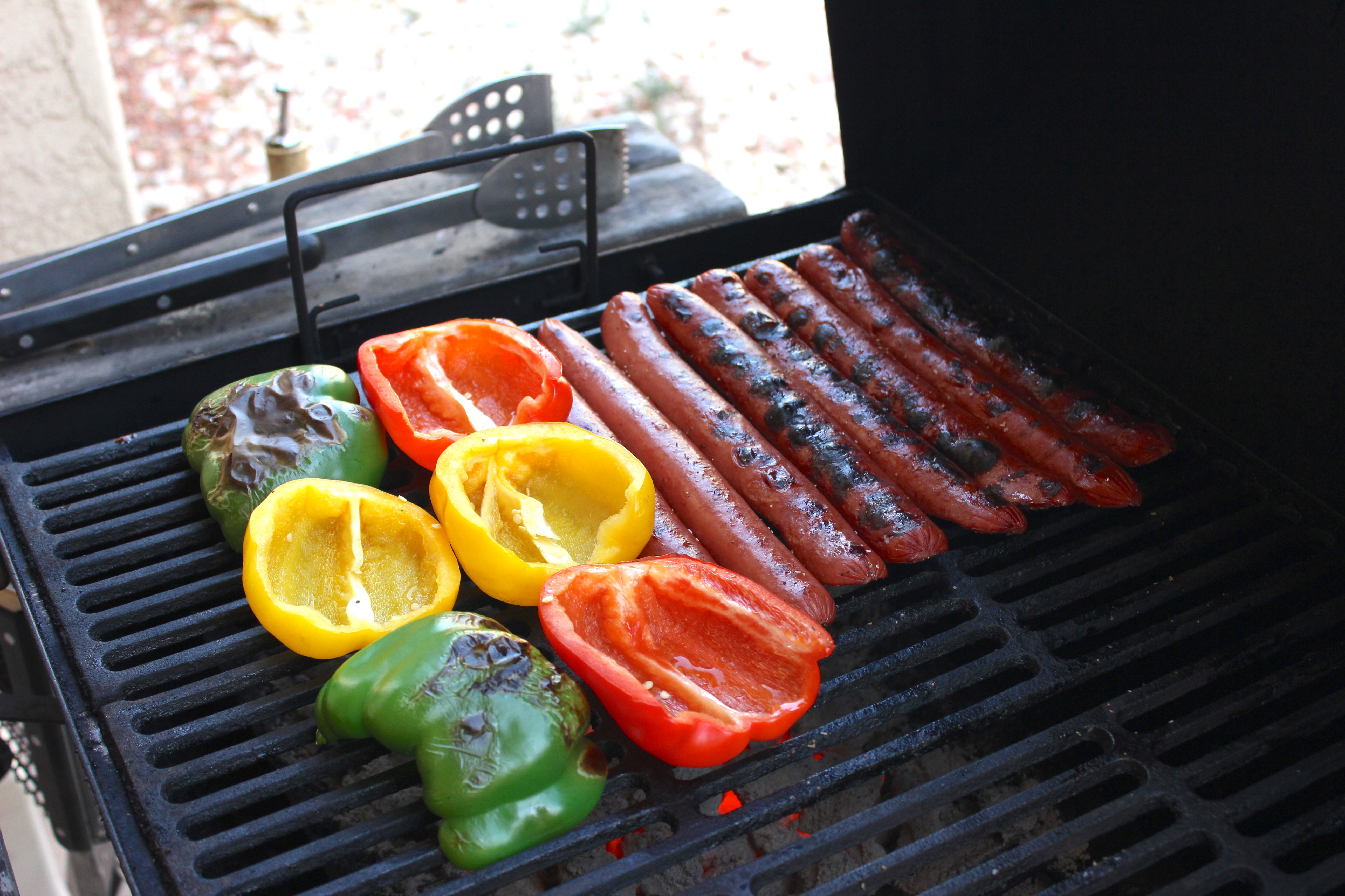Grilled Turkey Sausage and Bell Peppers Salad Mr. B Cooks