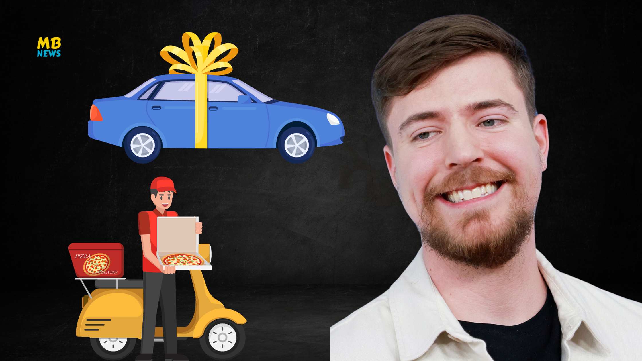 MrBeast Surprises Pizza Delivery Driver With Brand New Car As Tip!
