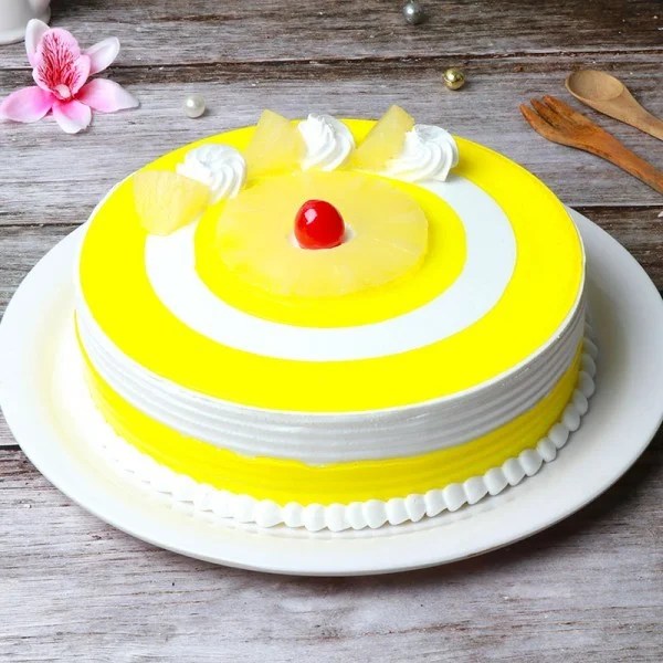 Buy Pineapple Eggless Cake Online at Lowest Price MrCake