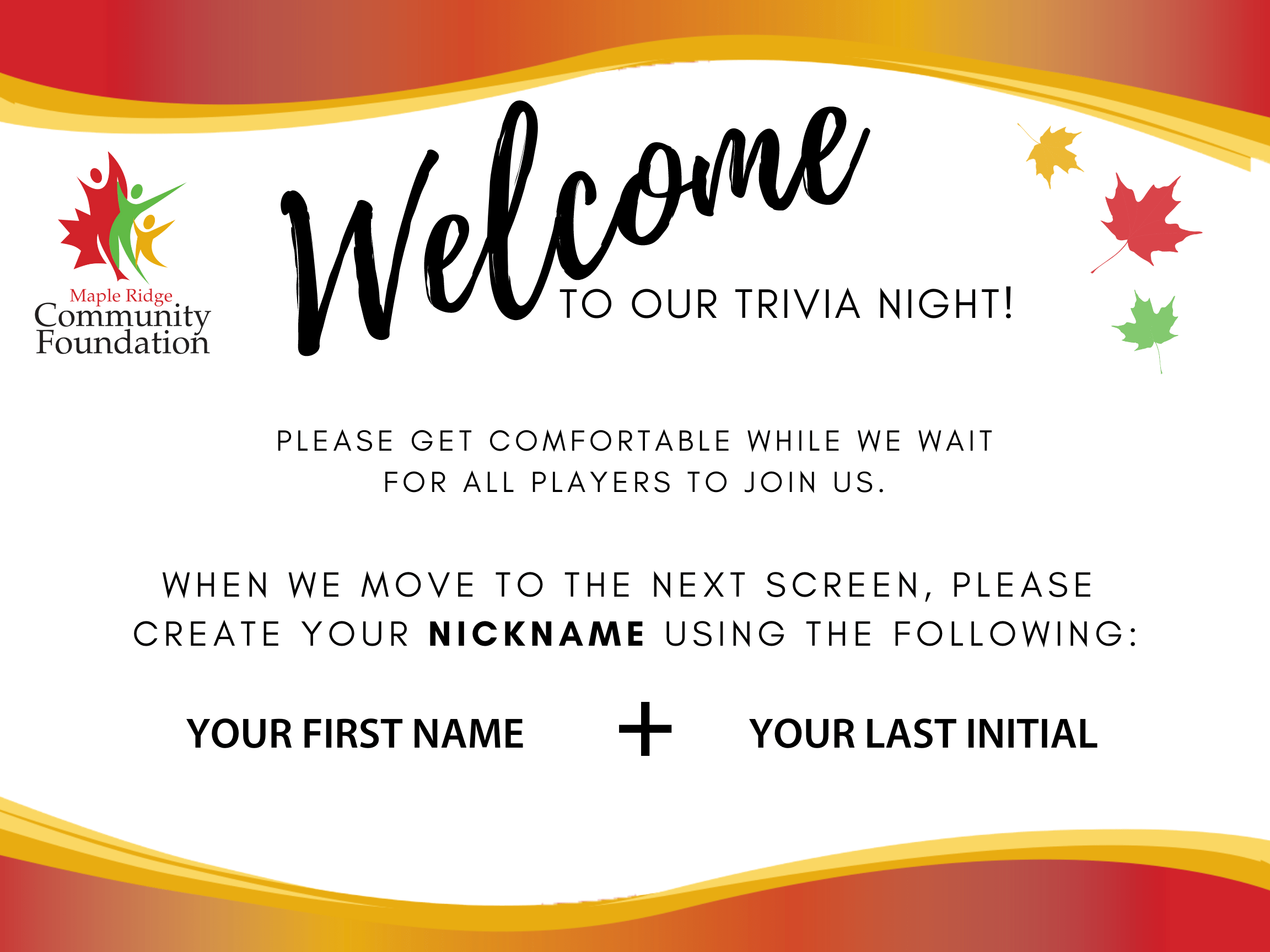 Trivia Maple Ridge Community Foundation
