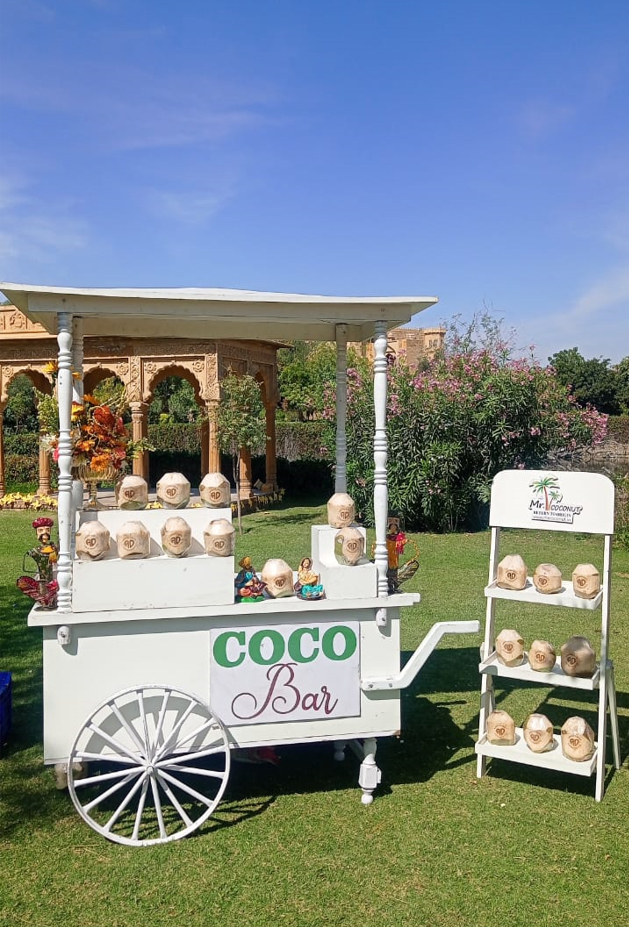 Mr. Coconut Trending Wedding Stall Customized Coconuts for events