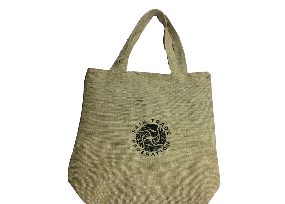 Hemp and cotton grocery bag natural with lining