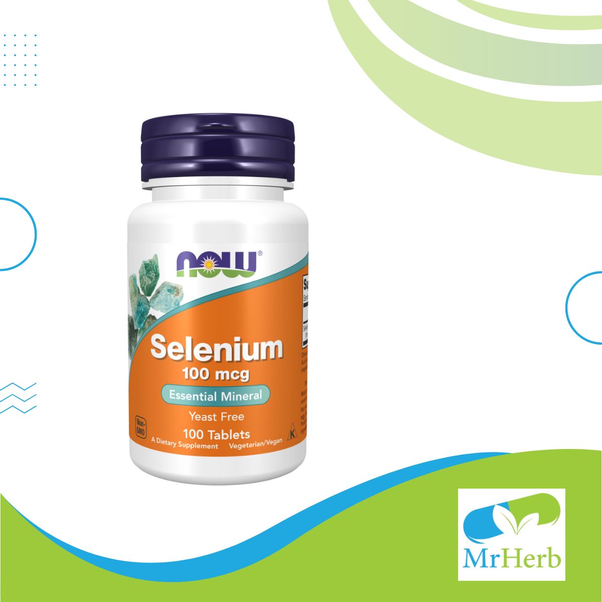 Selenium tablets Now Foods Selenium 100 mcg, 100 mcg concentration, 100